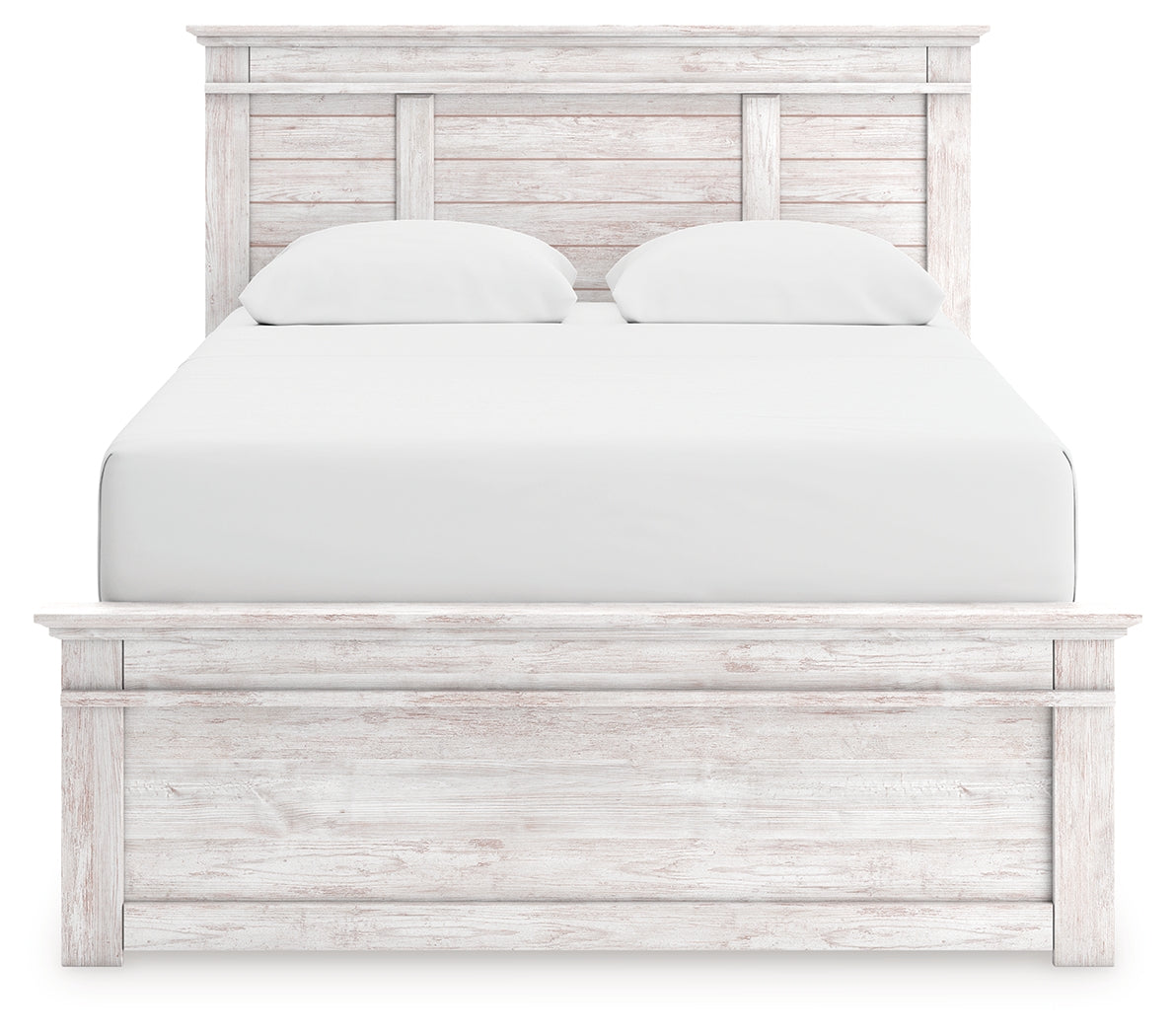 Makidern Whitewash Queen Panel Bed from Ashley Furniture - Luna Furniture
