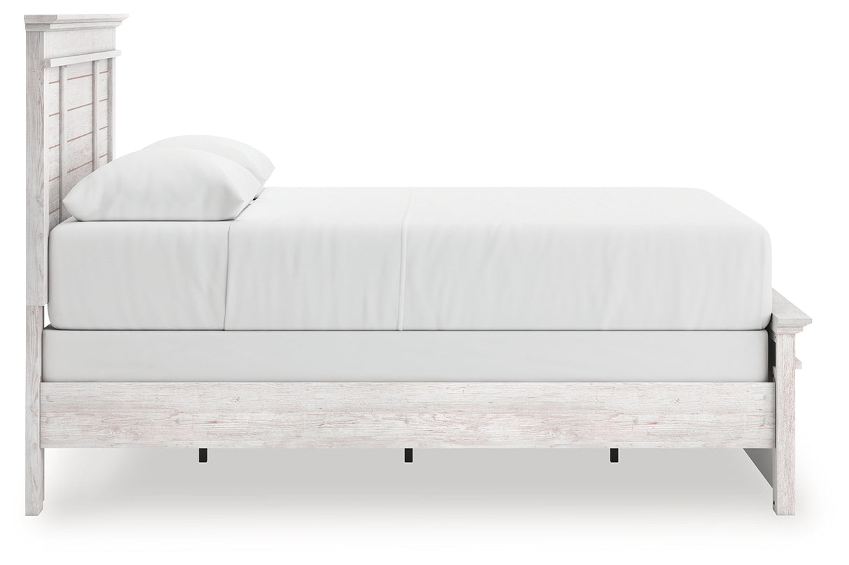 Makidern Whitewash Queen Panel Bed from Ashley Furniture - Luna Furniture