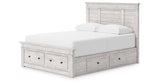 Makidern Whitewash Queen Panel Storage Bed from Ashley - Luna Furniture