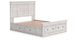 Makidern Whitewash Queen Panel Storage Bed from Ashley - Luna Furniture