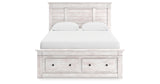 Makidern Whitewash Queen Panel Storage Bed from Ashley - Luna Furniture