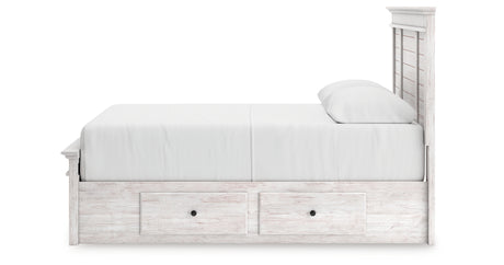 Makidern Whitewash Queen Panel Storage Bed from Ashley - Luna Furniture