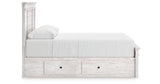 Makidern Whitewash Queen Panel Storage Bed from Ashley - Luna Furniture