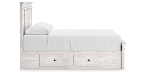Makidern Whitewash Queen Panel Storage Bed from Ashley - Luna Furniture