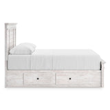 Makidern Whitewash Queen Panel Storage Bed from Ashley - Luna Furniture