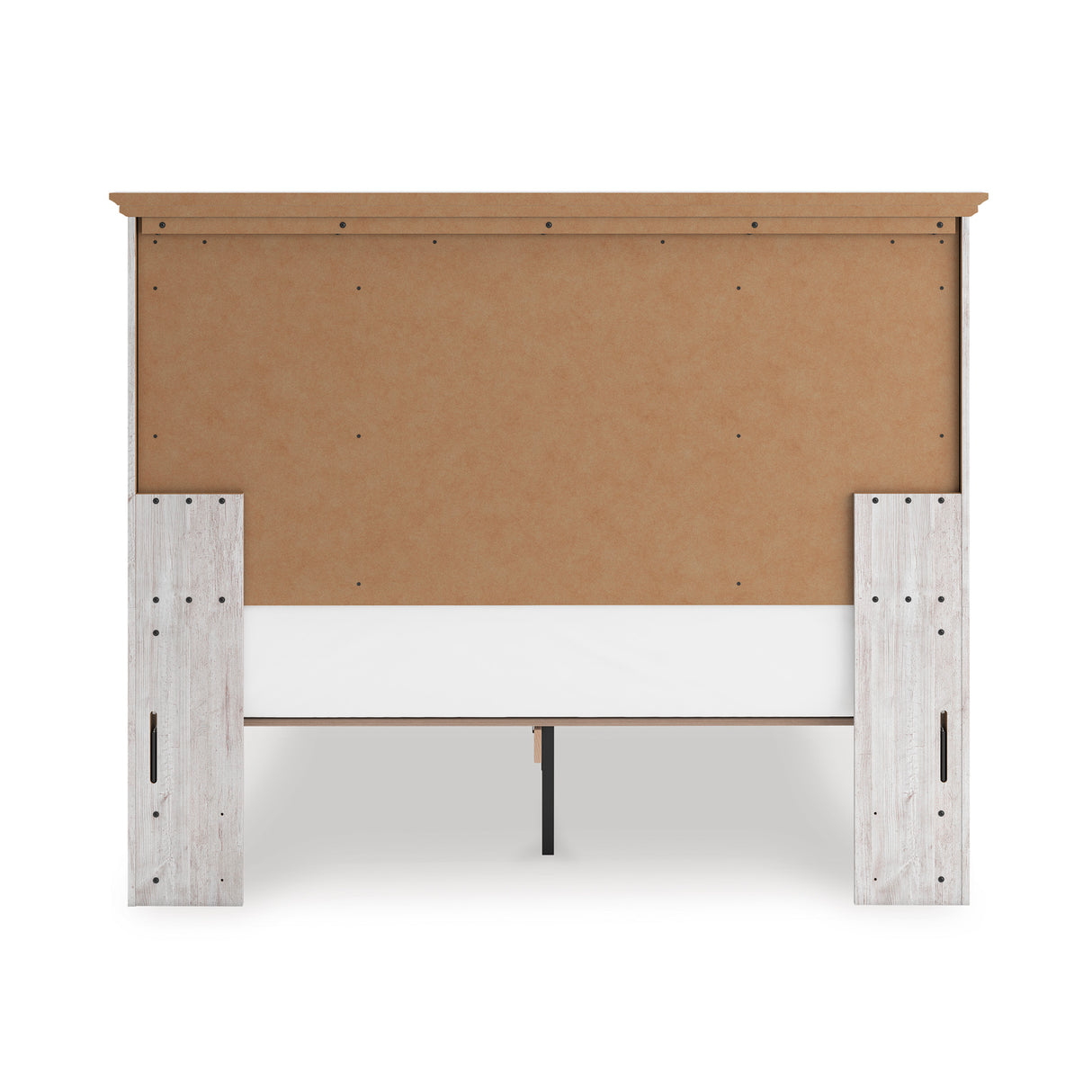 Makidern Whitewash King Panel Storage Bed