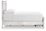 Makidern Whitewash Queen Panel Storage Bed from Ashley Furniture - Luna Furniture