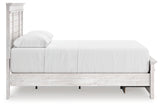 Makidern Whitewash Queen Panel Storage Bed from Ashley Furniture - Luna Furniture