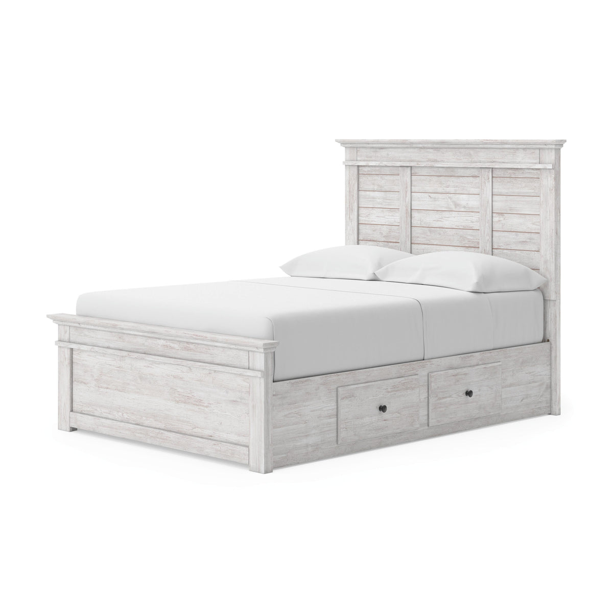 Makidern Whitewash Full Panel Storage Bed from Ashley - Luna Furniture