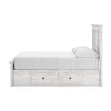 Makidern Whitewash Full Panel Storage Bed from Ashley - Luna Furniture