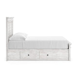 Makidern Whitewash Full Panel Storage Bed from Ashley - Luna Furniture