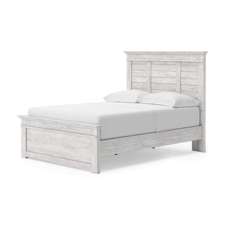 Makidern Whitewash Full Panel Bed with Storage from Ashley - Luna Furniture