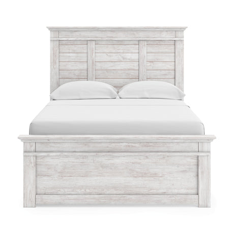 Makidern Whitewash Full Panel Bed with Storage from Ashley - Luna Furniture