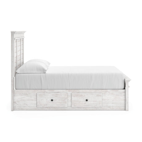 Makidern Whitewash Full Panel Bed with Storage from Ashley - Luna Furniture