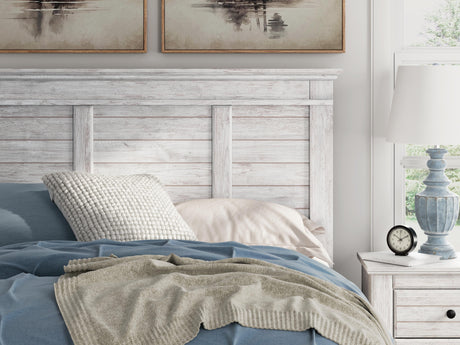 Makidern Whitewash Full Panel Bed with Storage from Ashley - Luna Furniture