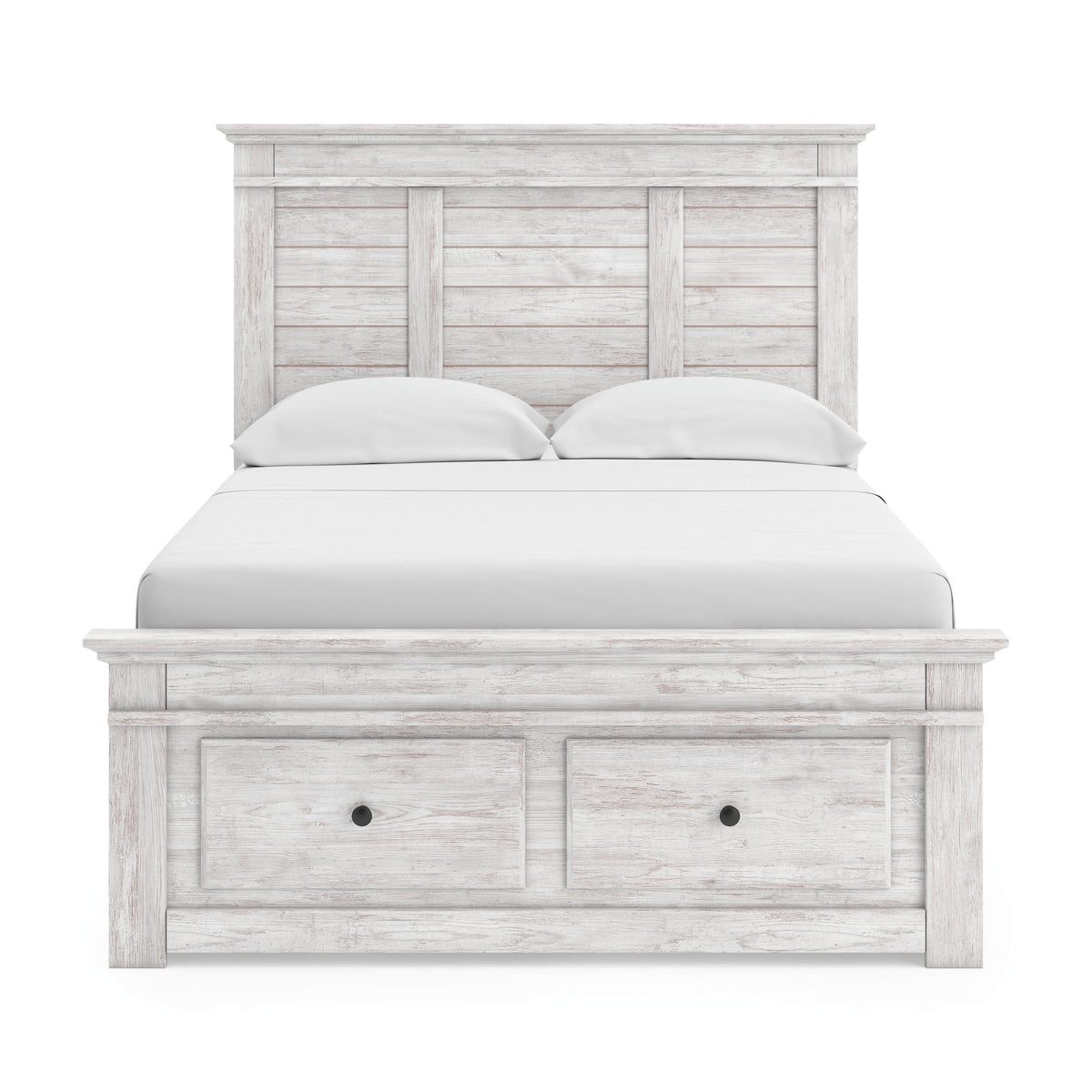 Makidern Whitewash Full Panel Storage Bed from Ashley - Luna Furniture