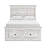 Makidern Whitewash Full Panel Storage Bed from Ashley - Luna Furniture