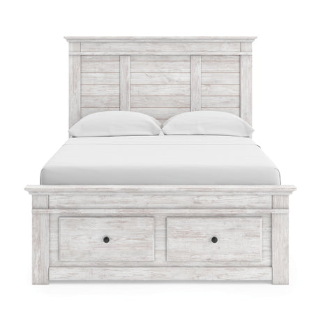 Makidern Whitewash Full Panel Storage Bed from Ashley - Luna Furniture
