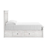 Makidern Whitewash Full Panel Storage Bed from Ashley - Luna Furniture