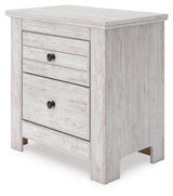 Makidern Whitewash Nightstand from Ashley Furniture - Luna Furniture