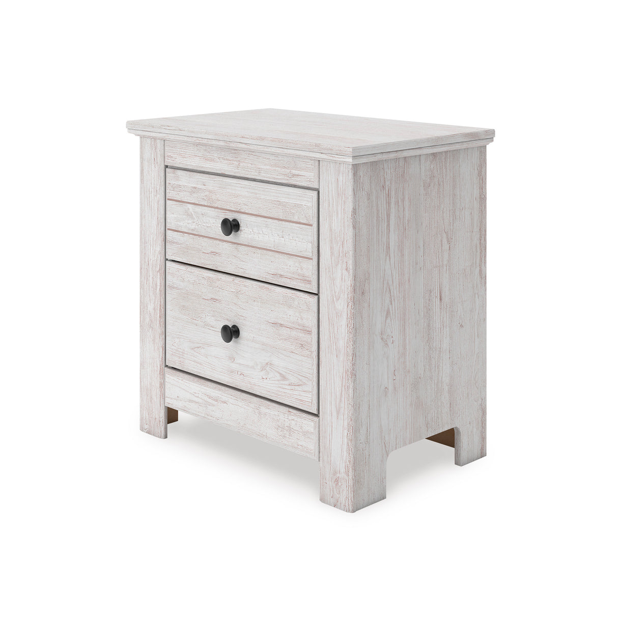 Makidern Whitewash Storage Panel Bedroom Set with 2 One-Side Drawers from Ashley - Luna Furniture