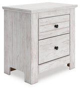 Makidern Whitewash Nightstand from Ashley - Luna Furniture