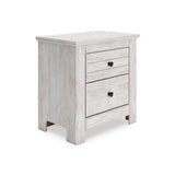 Makidern Whitewash Nightstand from Ashley - Luna Furniture