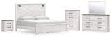 Gerridan White/Gray LED Panel Bedroom Set from Ashley Furniture - Luna Furniture