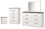 Gerridan White Rustic and Rustic Gray Dresser, Mirror, Chest and Nightstand from Ashley - Luna Furniture