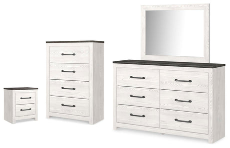 Gerridan White Rustic and Rustic Gray Dresser, Mirror, Chest and Nightstand from Ashley - Luna Furniture
