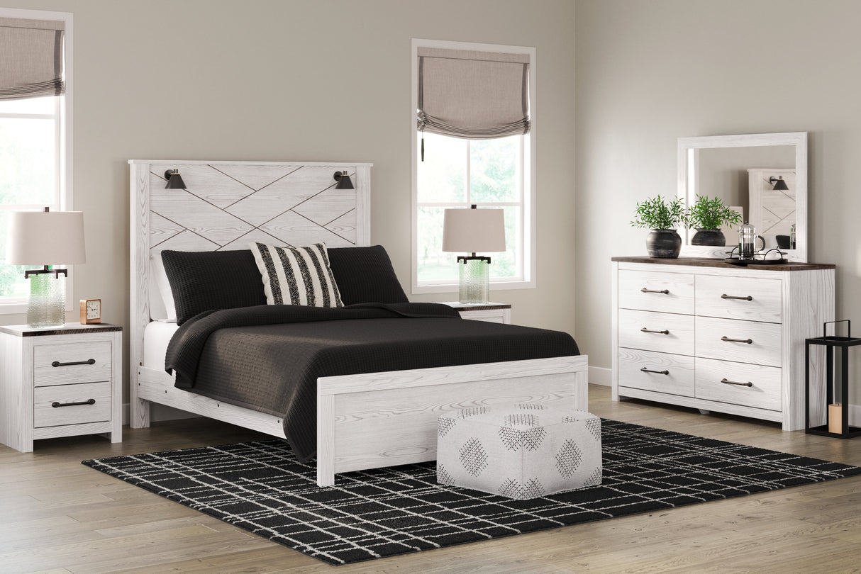 Gerridan White Queen LED Panel Bed from Ashley Furniture - Luna Furniture