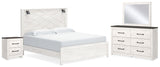 Gerridan White/Gray LED Panel Bedroom Set from Ashley Furniture - Luna Furniture