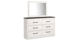 Gerridan White/Gray Queen Panel Bed with Dresser and Mirror, Chest and 2 Nightstands from Ashley Furniture - Luna Furniture