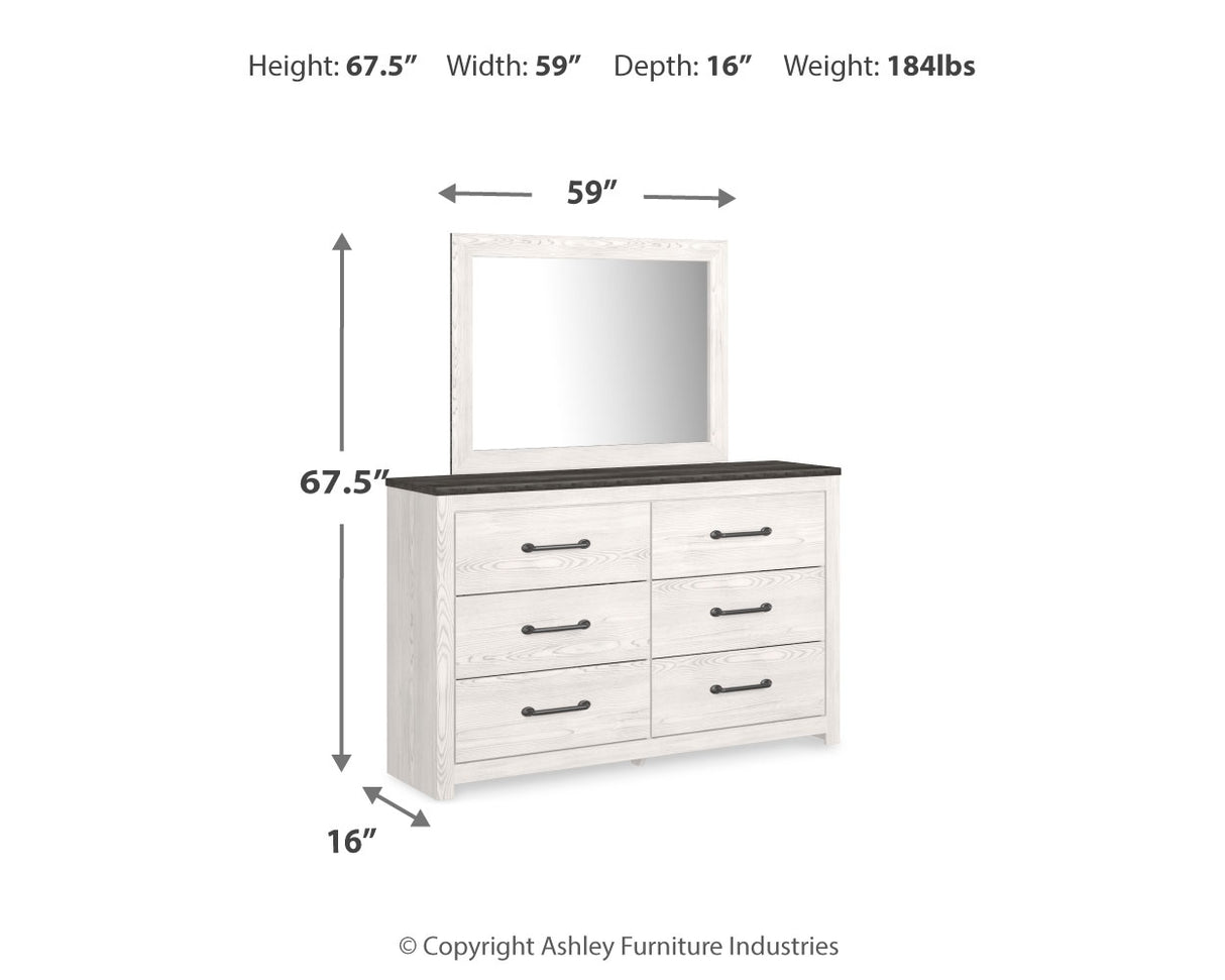 Gerridan White/Gray LED Panel Bedroom Set from Ashley Furniture - Luna Furniture