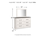 Gerridan White/Gray LED Panel Bedroom Set from Ashley Furniture - Luna Furniture
