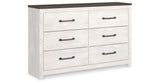 Gerridan White/Gray Queen Panel Bed, Dresser, Chest and Nightstand from Ashley Furniture - Luna Furniture