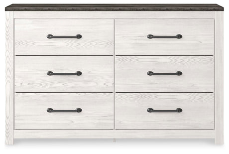 Gerridan Queen Panel Bed with Dresser in White/Gray from Ashley - Luna Furniture