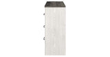 Gerridan Queen Panel Bed with Dresser and 2 Nightstands in White/Gray from Ashley Furniture - Luna Furniture