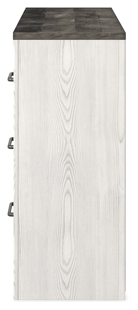 Gerridan Queen Panel Bed with Dresser in White/Gray from Ashley - Luna Furniture