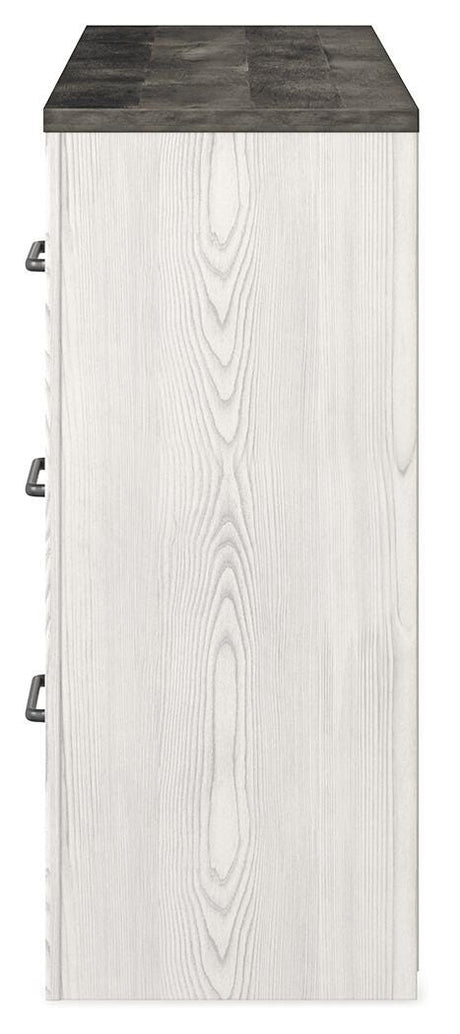 Gerridan Queen Panel Bed with Dresser in White/Gray from Ashley - Luna Furniture