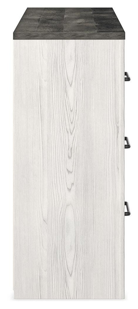 Gerridan Queen Panel Bed with Dresser in White/Gray from Ashley - Luna Furniture