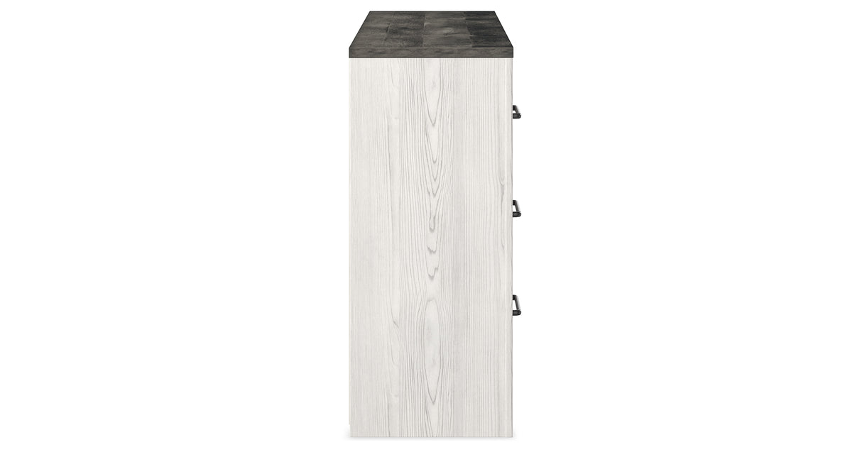 Gerridan King Panel Bed with Dresser in White/Gray from Ashley Furniture - Luna Furniture