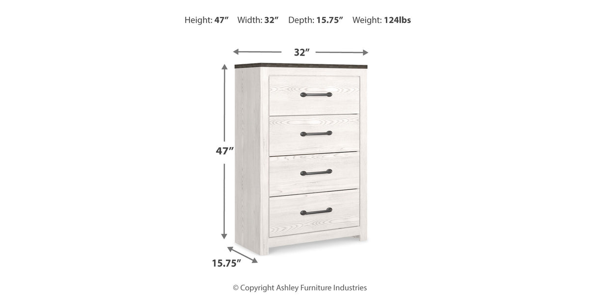 Gerridan White/Gray Chest of Drawers from Ashley Furniture - Luna Furniture