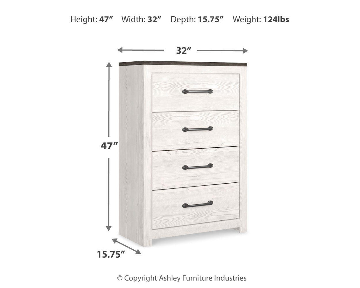 Gerridan White/Gray Chest of Drawers from Ashley Furniture - Luna Furniture