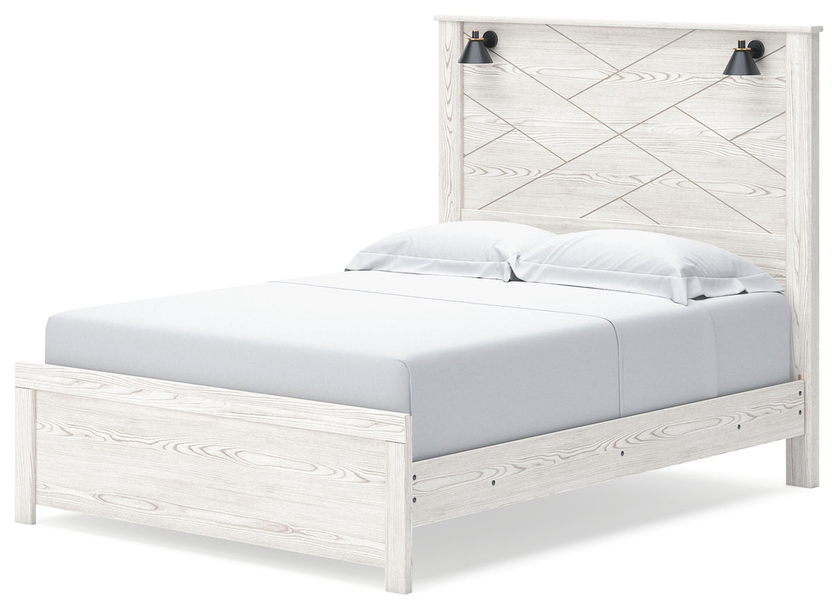 Gerridan White/Gray LED Panel Bedroom Set from Ashley Furniture - Luna Furniture