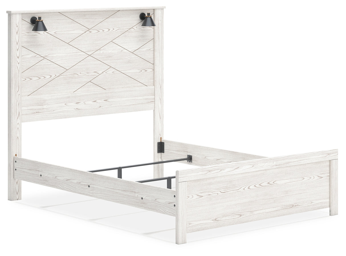 Gerridan White Queen LED Panel Bed from Ashley Furniture - Luna Furniture