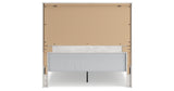 Gerridan Queen Panel Bed with 2 Nightstands in White/Gray from Ashley Furniture - Luna Furniture