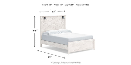 Gerridan White/Gray Queen Panel Bed, Dresser, Chest and Nightstand from Ashley Furniture - Luna Furniture