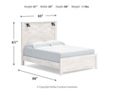 Gerridan White/Gray LED Panel Bedroom Set from Ashley Furniture - Luna Furniture