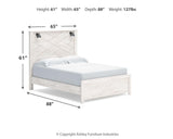 Gerridan White Queen LED Panel Bed from Ashley - Luna Furniture